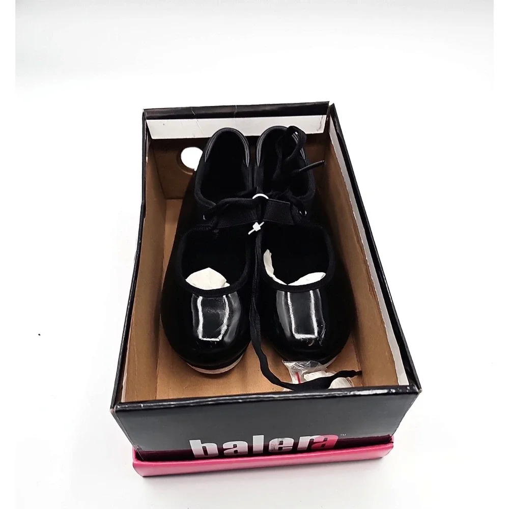 Balera B60 Mary Jane Tap Shoes Child Size 12.5M Black Patent w/ Box